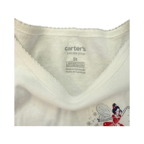 Carters Sugarplum Fairy Holiday Pajama Size 5T - Picture 4 of 4